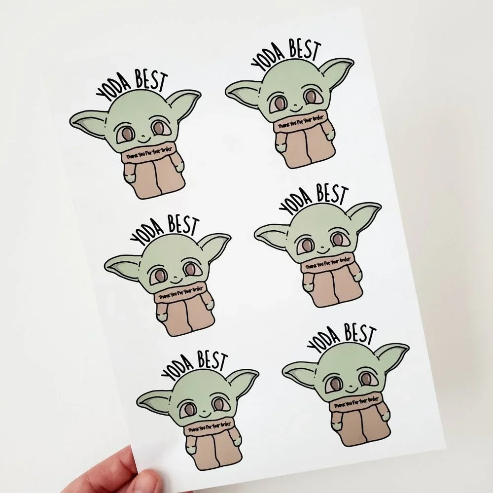 LB062 Baby Yoda Poshmark Stickers  [Price Firm] - Picture 5 of 10